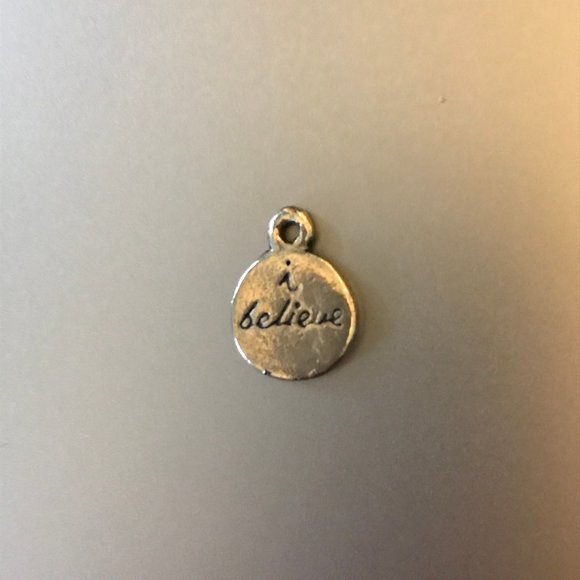 Vintage Silver "i believe" Pendant - Picture 1 of 1